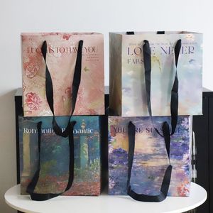 New Hot Bán 10 <span class=keywords><strong>c</strong></span>ái/gói sơn dầu phong <span class=keywords><strong>c</strong></span>ách túi xách túi hoa túi quà tặng cho hoa florist bó hoa <span class=keywords><strong>wrapper</strong></span> - Product Image 5