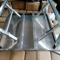 Table pliable en acier inoxydable, imperméable, pour la salle à manger et la cuisine, utilisable en toutes saisons - Légère, facile à transporter, mobilier de camping en plein air