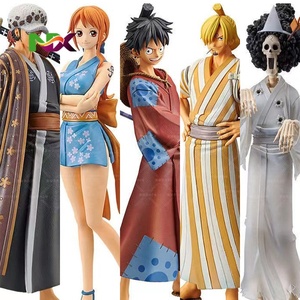 Set de Figuras de <span class=keywords><strong>Anime</strong></span> Hechas a Mano de PVC/Resina de One Piece, Wano Country, Luffy, Law, Zoro, Chopper, Nami, Robin, Brook - Product Image 1