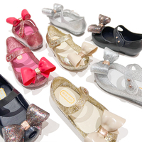 Sandal Plastik PVC Klasik MINI DD Summer Baby Girls dengan Hiasan Pita, Harga Grosir, Sepatu Mary Jane Anak, Sepatu Jelly Anak
