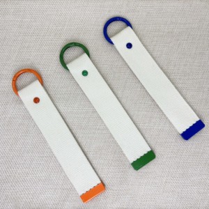 Lanière de téléphone en polyester imperméable brodée à la main coréenne DIY 3,2*19cm, écologique, porte-clés, étiquette nominative en tissu, Fête des Pères - Product Image 2