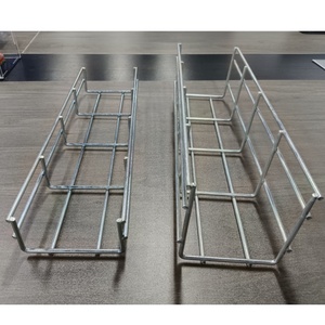Prix d'usine, fabricant de plateaux de câbles en treillis métallique galvanisé en acier, type panier - Product Image 3