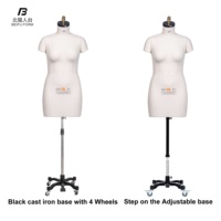 Beifuform demi-corps Mannequin femmes taille américaine 12MS mannequin de couture pour tailleur hauteur réglable robe forme Mannequin