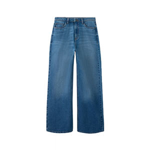 Jeans Casuales Holgados de Corte Recto, Hechos con Mezclilla Ligera, Diseño Sólido, Degradado Sutil, Silueta Desestructurada, Comodidad Diaria - Product Image 1