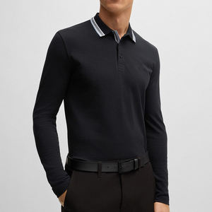 Camisas de Manga Larga para Hombre, 100% Algodón, Tejido Jersey Sólido, Estilo Deportivo, Informal, Ecológico - Product Image 2