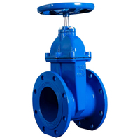 DIN3352 DN150 DN200 PN10 PN16 F4 Ductile besi segel lembut katup gerbang