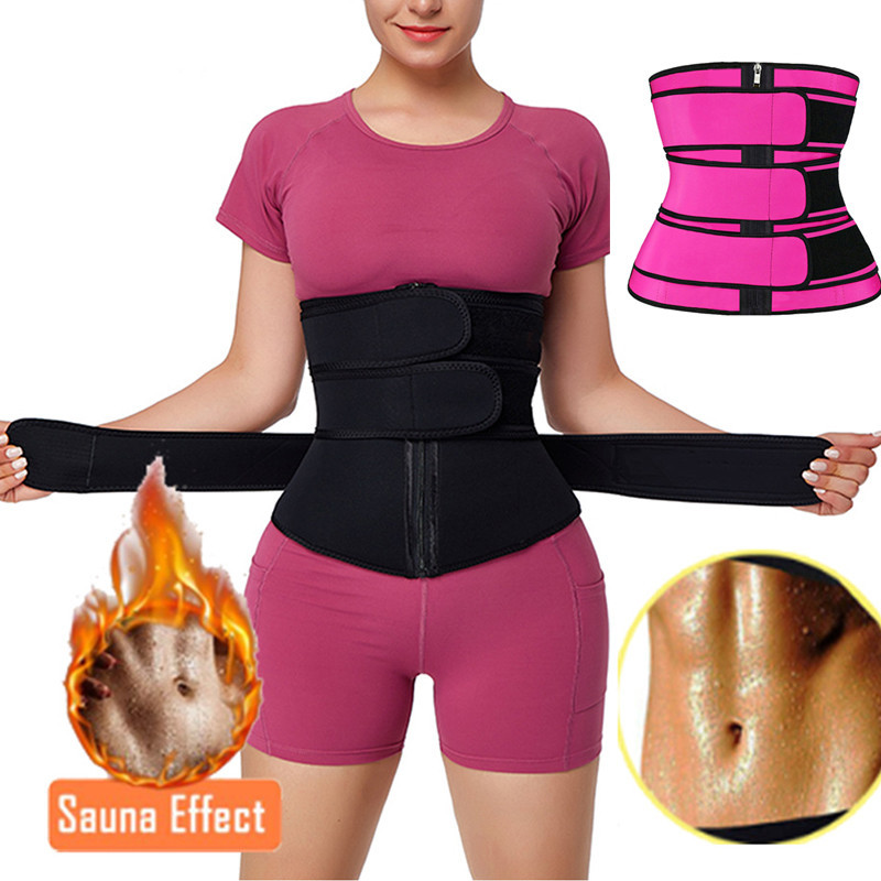 sujetado corsé de Sauna de neopreno Entrenador de cintura de látex sujetado corsé de Sauna de neopreno Entrenador de cintura de látex