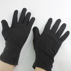 Super Soft Delicate Triple Stitching Zeremonielle Handschuhe Elegante schwarz weiße Baumwoll handschuhe Holiday Outfit
