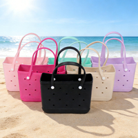 Sac de plage en EVA coloré pour femme, sac à main cosmétique imperméable personnalisé, sac en EVA écologique portable de grande capacité pour femmes