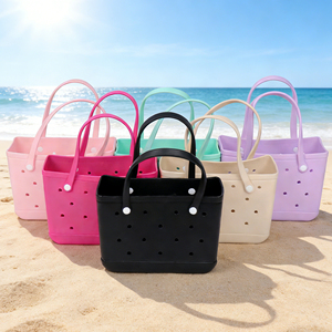 Sac de plage en EVA coloré pour <span class=keywords><strong>femme</strong></span>, sac à main cosmétique imperméable personnalisé, sac en EVA écologique portable de grande capacité pour femmes - Product Image 1
