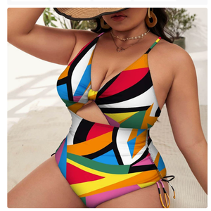 Traje de Baño de Una Pieza para <span class=keywords><strong>Mujer</strong></span>, Talla <span class=keywords><strong>Grande</strong></span>, Estilo Europeo y Americano, Secado Rápido, Estampado, para Playa, 2026 - Product Image 6