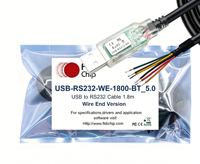 CABLE FTDI USB-RS232-WE-1800-BT-5.0, USB a RS232 SERIAL, 1.8M, EXTREMOS DE CABLE