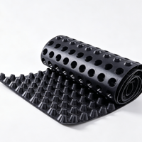 Planche de drainage en plastique alvéolée pour l'étanchéité des sous-sols, les murs de soutènement, les toitures, les jardins et les projets d'aménagement paysager