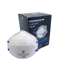 Masque respiratoire demi-masque jetable non tissé certifié CE EN149 FFP1 anti-poussière avec pince-nez réglable 3 couches XPRO/ODM P821