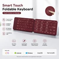 Teclado inalámbrico plegable OEM con panel táctil, teclado mini portátil delgado para Tablet PC iOS Android Windows con diseño personalizado