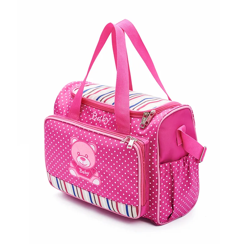 Custom Colorful Mommy Bag Baby Tote Handbag Waterproof Diaper Bag With Changing Baby Diaper Bags