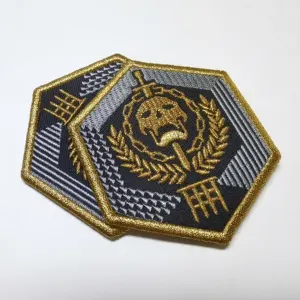 E093 Emblema de ferro ocidental personalizado para uniformes escolares/universitários, patches bordados com logotipo, para roupas, jaqueta e uniforme