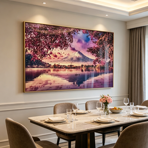 ภาพวาดคริสตัลพอร์ซเลน LED พระศิวะอิสลามสมัยใหม่ สำหรับตกแต่งผนังห้องโยคะ ศิลปะทางจิตวิญญาณ พระฮินดู พร้อมกรอบ - Product Image 2