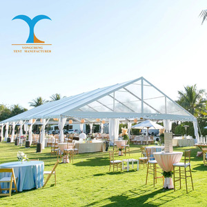 Tentes <span class=keywords><strong>de</strong></span> mariage <span class=keywords><strong>de</strong></span> luxe en PVC avec structure en aluminium transparent, tentes <span class=keywords><strong>de</strong></span> réception fermées 15m x 30m, chapiteaux pour 500 personnes, imperméables quatre saisons - Product Image 1