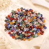 Perles Donut à Grand Trou en Pierre Naturelle Mélangée en Gros, Perles Abacus en Pierres Précieuses pour Accessoires de Bijoux Faits Main
