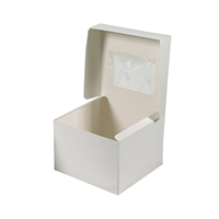 Boîte à gâteau en papier kraft ivoire doré écologique personnalisée, matériaux recyclés pour la fête, boîtes à dessert en chocolat, pâtisserie pour traiteur
