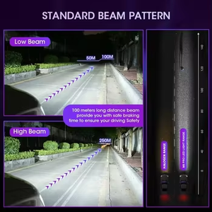 หลอดไฟหน้ารถยนต์ LED H7ความสว่างสูง6500K ลำแสงต่ำสำหรับการปรับแต่งภายในไฟหน้า LED - Product Image 2