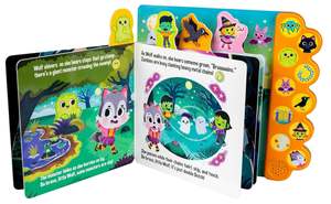 Libros interactivos de 10 botones con sonido para niños, canciones musicales en inglés de Little Wolf's Halloween para libros de imágenes de educación temprana - Product Image 2