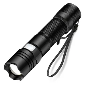 Lampe de poche tactique haute lumen T6 lampes de poche LED Portable extérieur résistant à l'eau lampe torche Zoomable lampe de poche Camping 60 70