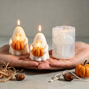 Halloween Ghost Candle Mold Silicone Resin Ornament Mold For DIY Home Decor Making - Product Image 2