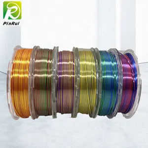 PinRui más Tricolor 1,0 kg 0,25 kg de seda filamento PLA de Tricolor Color para 3d de impresión 1,75mm 1KG, azul, rojo, Color verde