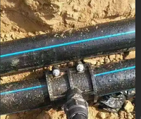 Tuyau d'irrigation goutte à goutte en PE de haute qualité pour drainage agricole, tube d'alimentation en eau noir en PEHD à économie d'eau avec options de longueur en rouleau