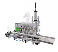 Remplisseuse automatique pneumatique de table à 6 têtes en acier inoxydable 316 avec pompe magnétique pour distribution de liquides fins, parfums et huiles de haute précision