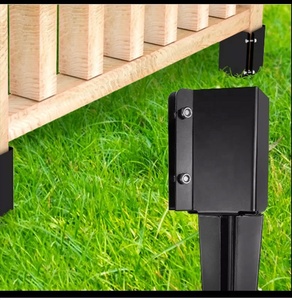 Palo per recinzione ancoraggio attrezzi da giardino metallo nero verniciato a polvere palo per recinzione in <span class=keywords><strong>legno</strong></span> Base di supporto picchetto a terra - Product Image 5