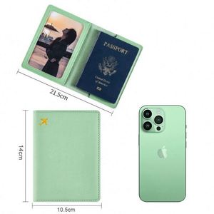 Clip para Documentos de Viaje Multifuncional de Cuero, Bolsa de Protección para Pasaportes, Logotipo Personalizable - Product Image 4