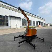 Mini-grue hydraulique électrique portable de 2 tonnes montée sur camion avec roulement pivotant à 360° et moteur, mini-grue à flèche