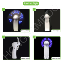 Messaggio personalizzato LED luce Mini Fan pubblicità programmabile promozionali ricaricabili ventagli per feste