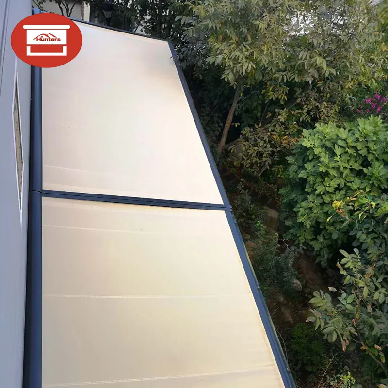 Su geçirmez Motorlu Güneş Gölge Geri Çekilebilir çatı tentesi