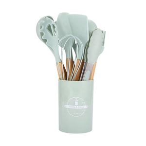 Prix raisonnable, moule en silicone 12 en 1, produits de cuisine, ustensiles de cuisine antiadhésifs résistants à la chaleur avec manche en bois - Product Image 5