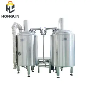 HongLin Equipamento de produção de cerveja artesanal de tamanho pequeno, tanques de aço inoxidável 200L, fabricação completa de cerveja