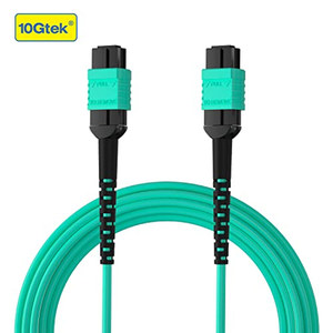 สายแพทช์ไฟเบอร์ OEM ODM 10Gtek MPO to MPO OM3 มัลติโหมด 12 คอร์ สำหรับใช้งานกับ QSFPTransceiver ความยาว 3 เมตร/10 ฟุต - Product Image 3