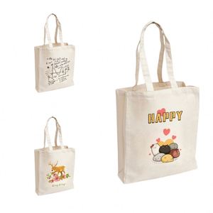 Sacs fourre-tout en toile de coton personnalisés avec votre propre logo, imperméables, réutilisables et écologiques, sacs de shopping - Product Image 1