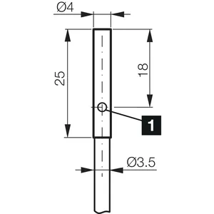 Capteur de proximité DCC4.0V2.5NOLK 4 mm, capteur inductif avec filetage de 25 mm - Product Image 2