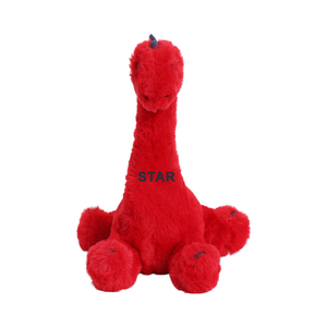 Peluche <span class=keywords><strong>Dinosauro</strong></span> Collo Lungo <span class=keywords><strong>Rosso</strong></span> Brillante, Morbido Giocattolo di Peluche per Bambini e Adulti, Supporto per Logo Personalizzato all'Ingrosso - Product Image 2