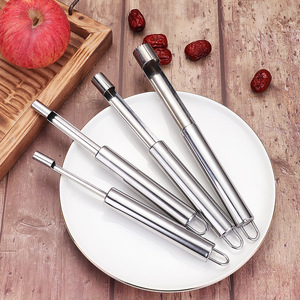 Ensemble d'outils à retirer le noyau des fruits en acier inoxydable 0.8CM 1.0CM 1.4CM 2.0CM pour pommes, dattes rouges, cerises, aubépines - Product Image 3