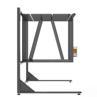 Modern Free Standing Metal Fabric Carpet Rug Display Rack Large Area Hanging Design Foldable Factory Hot Sale for Shop Use