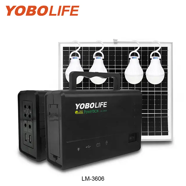 Wholesaler Supply 12V DC Output Portable Solar Power Station Camping Rechargeable Light Solar System 60Wh Mini Solar Generator
