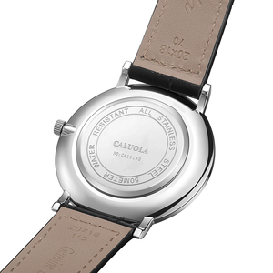 ODM/OEM Caluola Orologio da Uomo al <span class=keywords><strong>Quarzo</strong></span> alla Moda per Uso Quotidiano, Cinturino in Pelle di Alta Qualità, Cassa in Acciaio Inossidabile, Larghezza Cinturino 20mm, Impermeabile 3ATM - Product Image 6