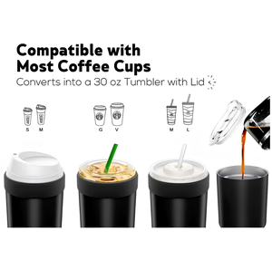 Tái Sử Dụng Thép Không Gỉ Iced Cà Phê Tay Áo Không Có Mồ Hôi Kim Loại Giữ Cốc Đôi Tường Cách Nhiệt Lạnh Uống Chai Mát - Product Image 3