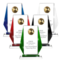 Plaque en verre cristal Noble avec différentes options de couleur Sports en gros Logo personnalisé Prix du trophée de golf de baseball
