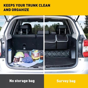 Organisateur de coffre de voiture suspendu, grand sac de rangement pour siège arrière, sac de rangement pour coffre de voiture - Product Image 2